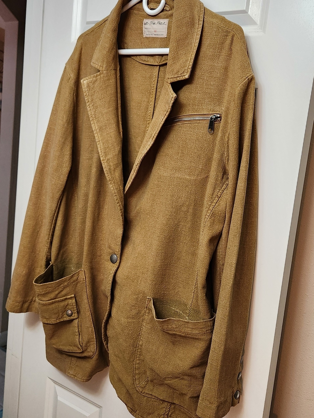 We The Free Men's Mustard-Tan Lightweight Utility Jacket. XL
